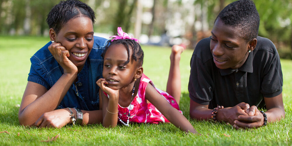 single carer with children