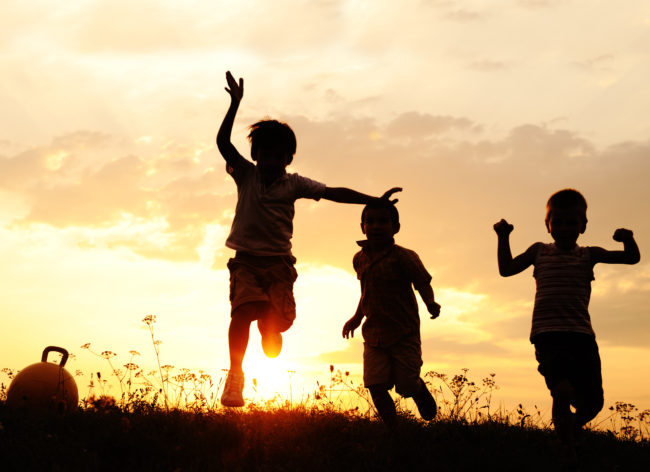 children silouette