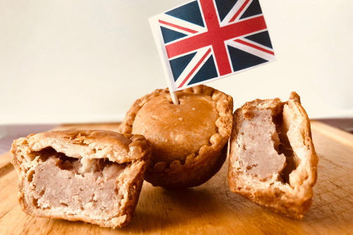 Pork,Pie,With,Flag