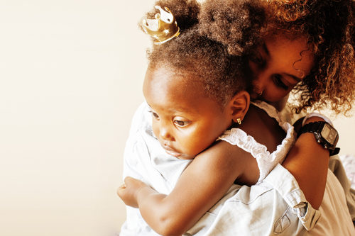 Adorable,Sweet,Young,Afro-american,Mother,With,Cute,Little,Daugh