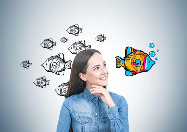 girl with fish art