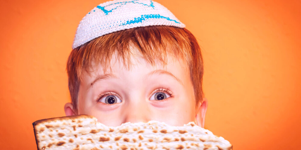 Happy,Little,Jewish,Child,With,A,Kippah,On,His,Head