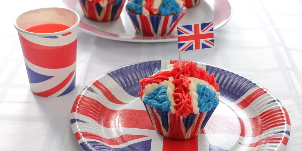 Platinum,Jubilee,Cupcakes,In,The,Design,Of,The,Union,Jack.