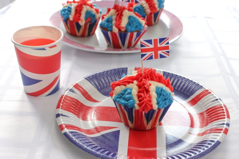 Platinum,Jubilee,Cupcakes,In,The,Design,Of,The,Union,Jack.