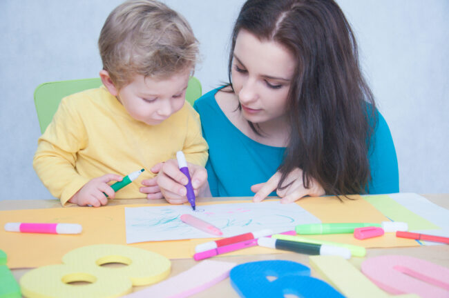 Mother,With,Son,At,Home